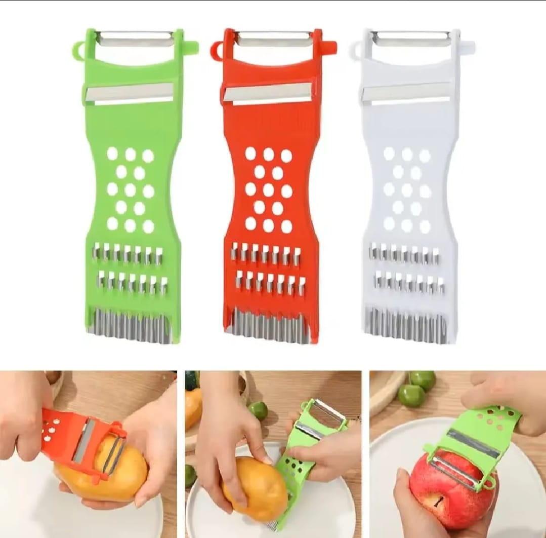 5-in-1 Multi Vegetable Cutter & Peeler Multipurpose Julienne Slicer, Grater, Metal - CheckNpays