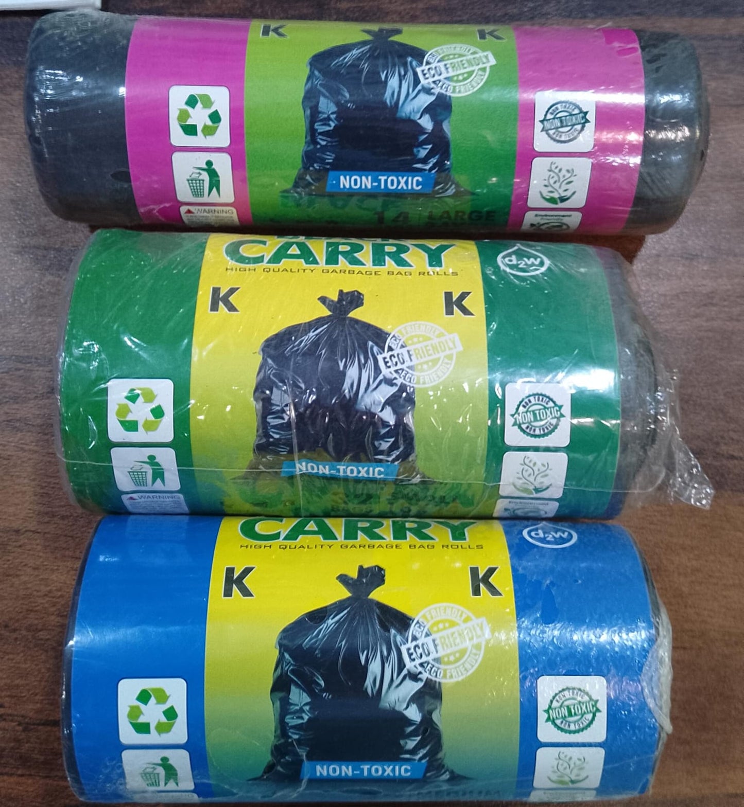 Black Garbage Bags Roll Leak Proof, Heavy Duty Disposable Trash Bags