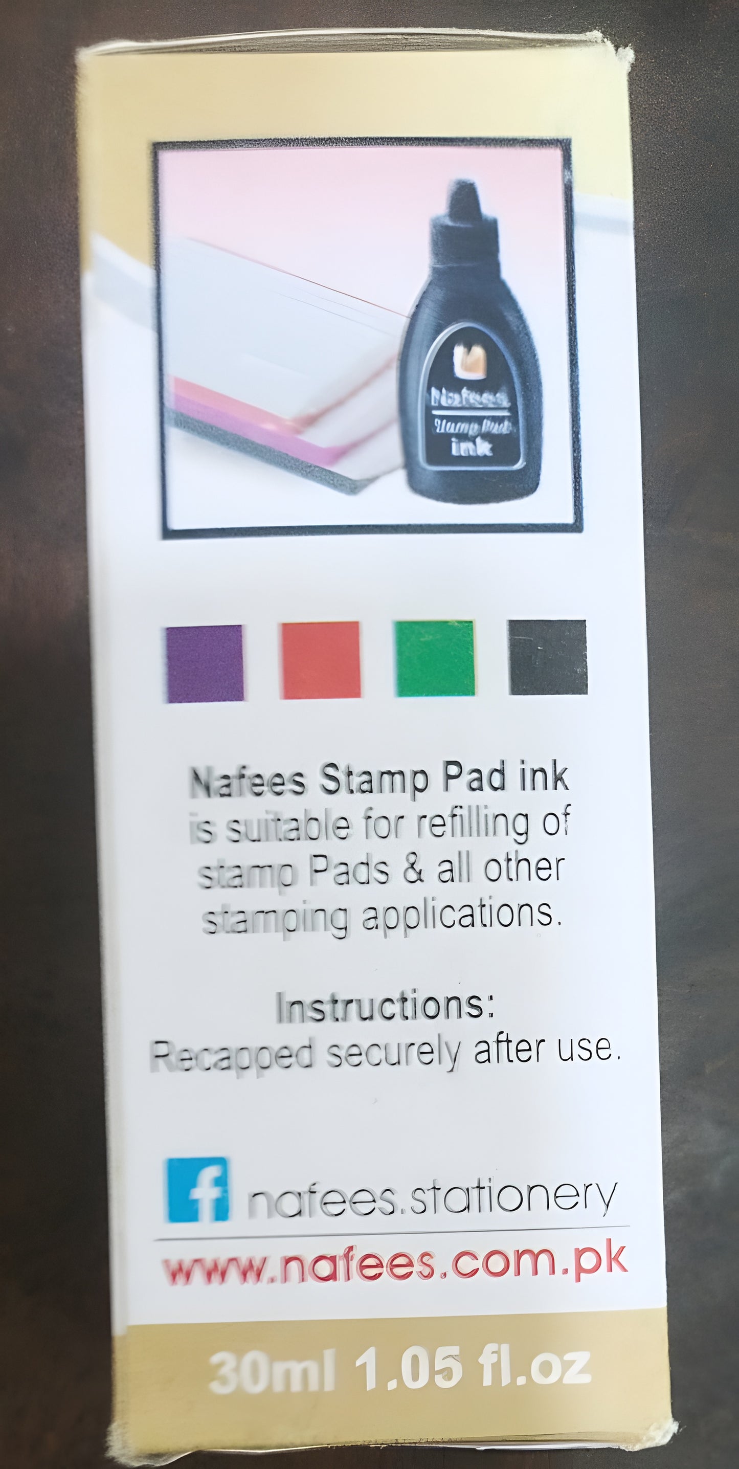 Nafees Stamp Pad Ink High-Quality, Fast-Drying, Smudge-Free Ink for Clear Impressions
