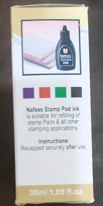Nafees Stamp Pad Ink High-Quality, Fast-Drying, Smudge-Free Ink for Clear Impressions