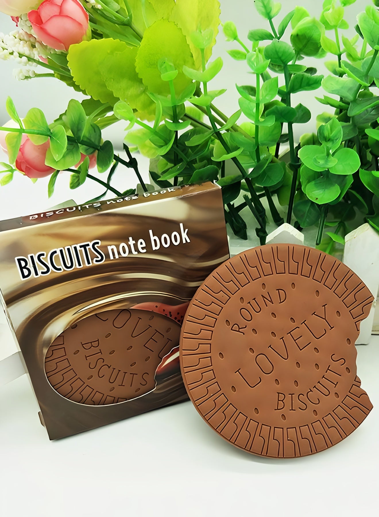 Biscuit Shaped Notebook 80 Pages Round Steno Pad for Students, Artists