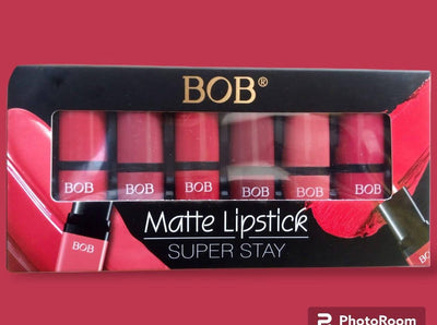Pack of 6 Bob Super Stay Matte Lipstick Set | Best Quality