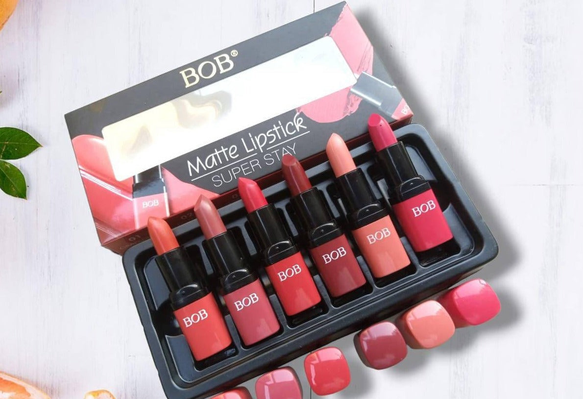 Pack of 6 Bob Super Stay Matte Lipstick Set | Best Quality