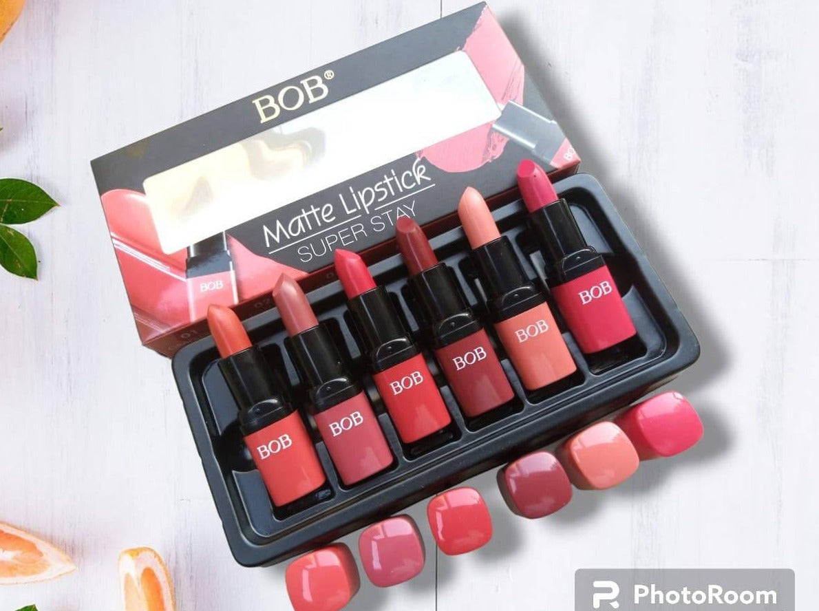 Pack of 6 Bob Super Stay Matte Lipstick Set | Best Quality