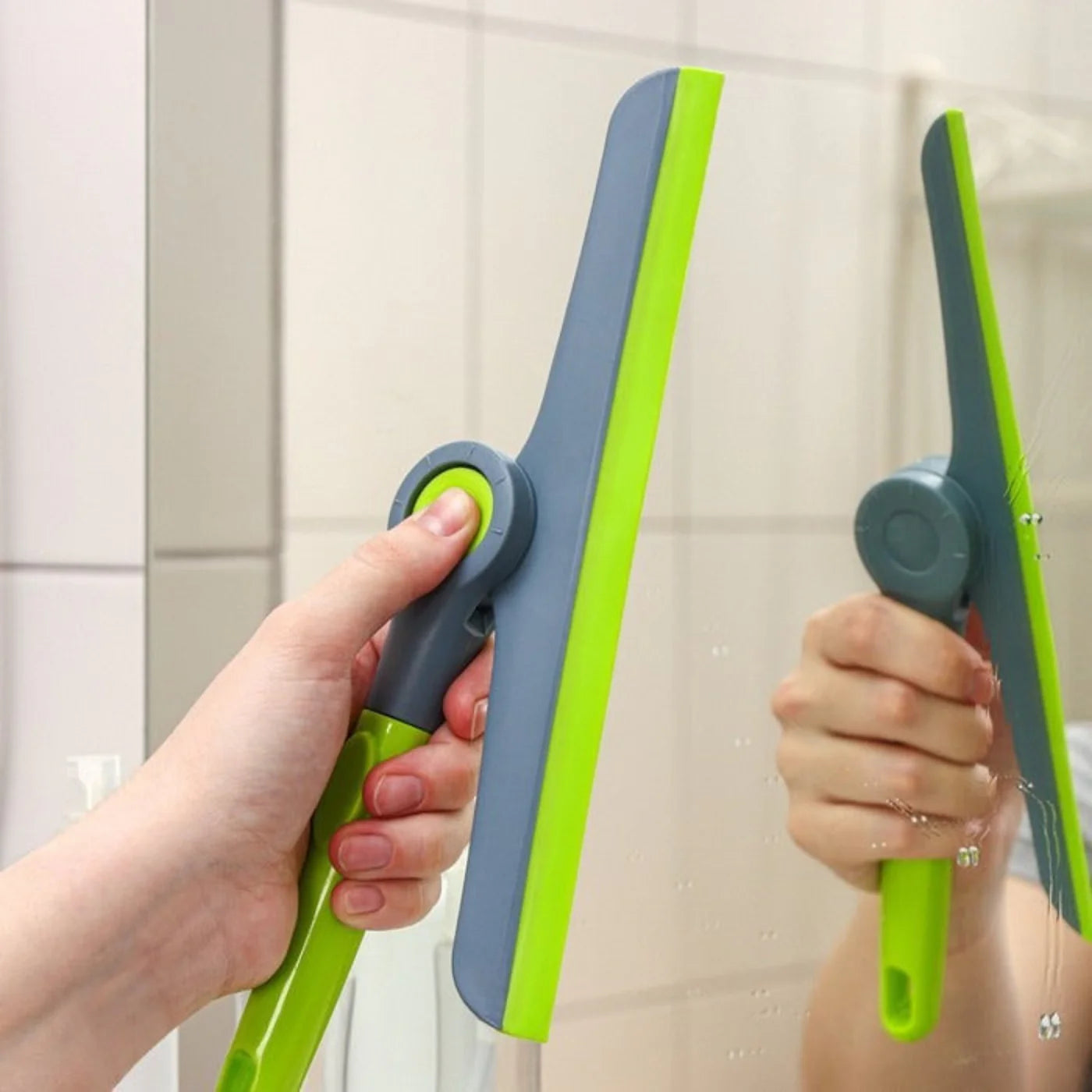 Foldable Wiper with Lock Multipurpose Window & Mirror Squeegee Tool(random color)