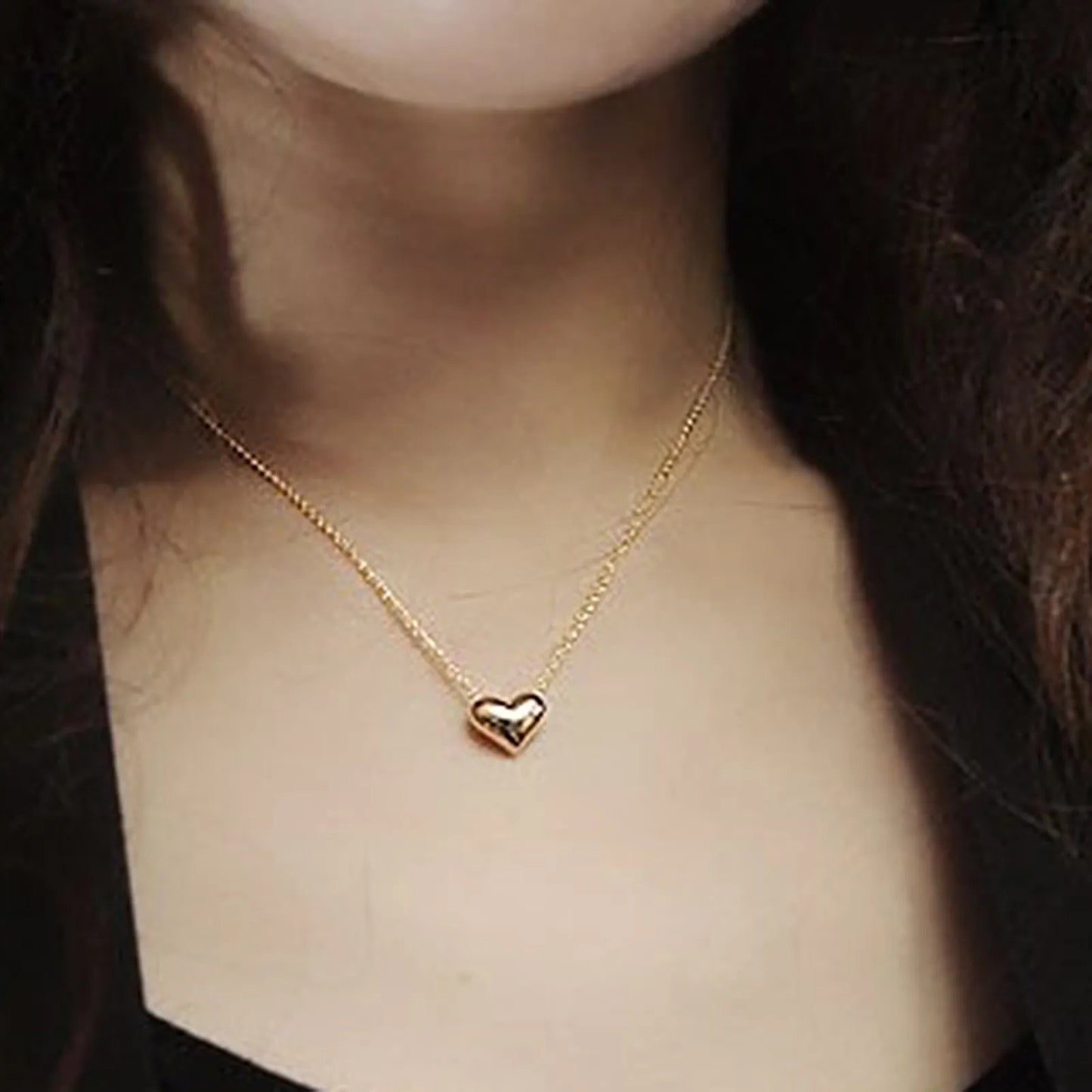 Stainless Steel Heart Shape Necklace | Love Heart Pendant Necklace | Girls