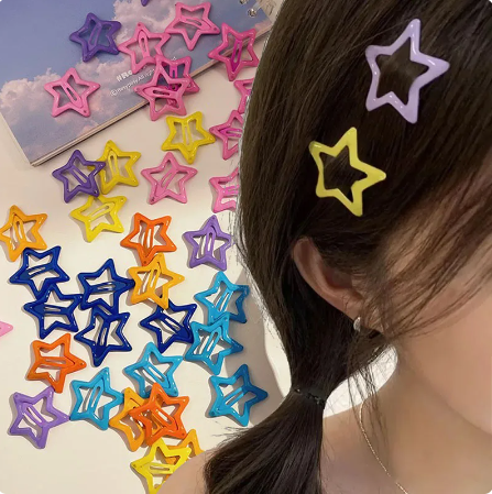 Pack Off 06 Star Design Girl Hair Clip | Hair Clip For