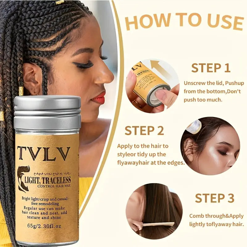 TVLV Hair Wax Stick Broken Hair Finishing Styling Stick for Broken Hair,