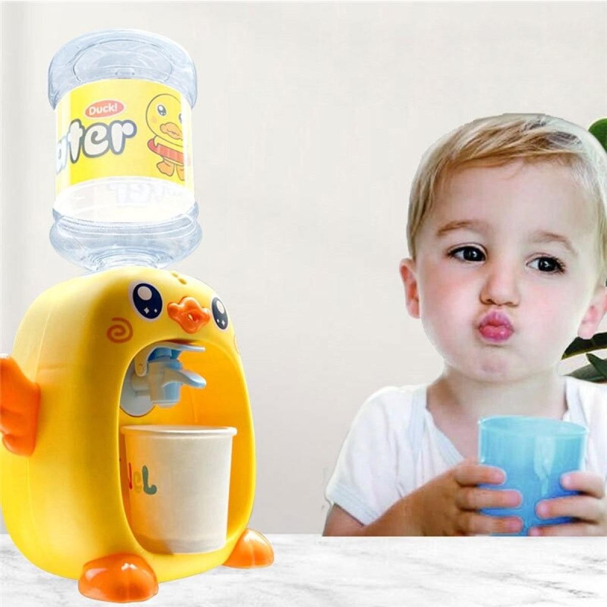 Mini Cute Simulation Duck Water Dispenser Set Toy Educational Playhouse Drinking