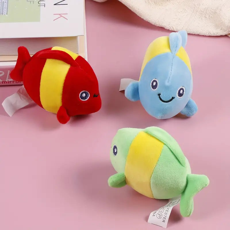 Clownfish Design Pet | Smiling Stuff Fish Squeaky Plush Toy - 20cm