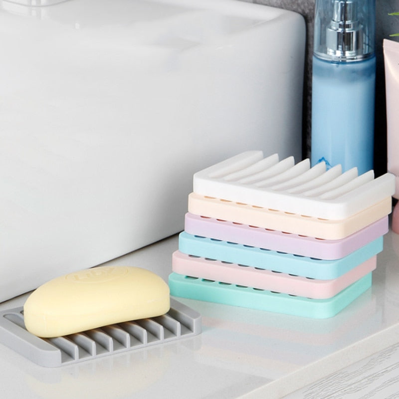 Silicone soap dish Drainer Tray (Green)