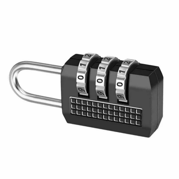 3 Digit Combination Padlock for locker Luggage suitcase Travel bag (Random color)
