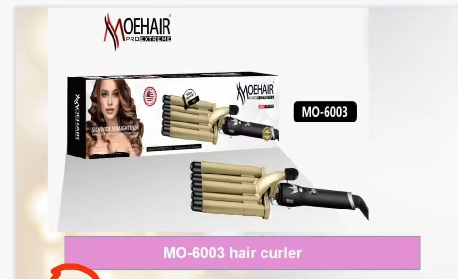 Hair Crimper, 5 Barrel Easy Curling Iron Wand 14 Levels Temperature Adjustable
