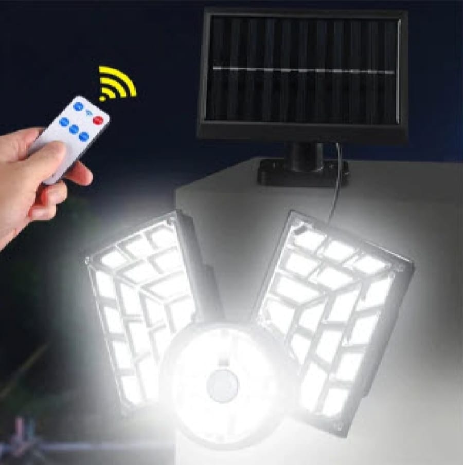 LED Solar Wall Lamp 3-headed Split Outdoor Garden Courtyard Lamp with Solar