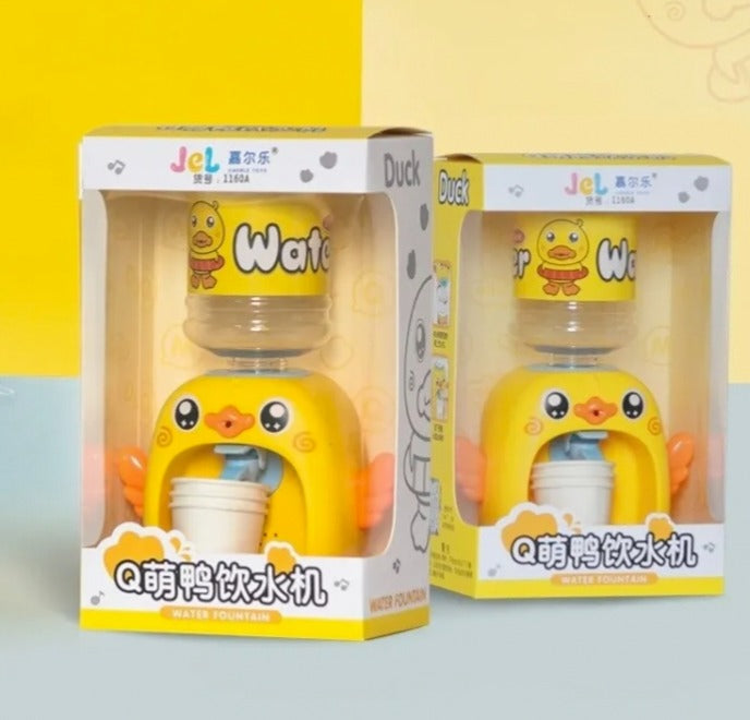 Mini Cute Simulation Duck Water Dispenser Set Toy Educational Playhouse Drinking