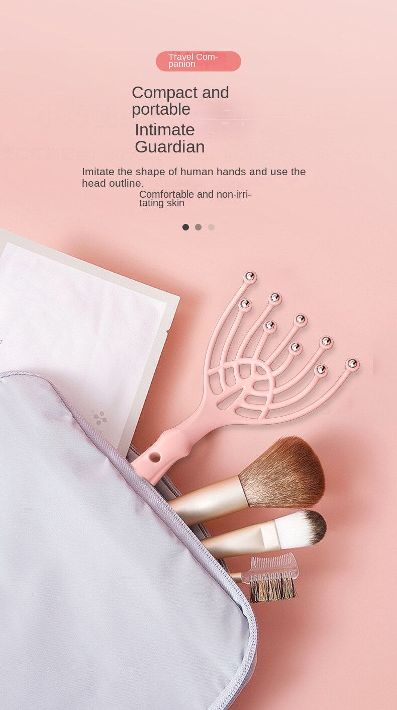 Head Massager Comb Exercise balls Roller Scalp Hand Held Scalp Reduce Stress