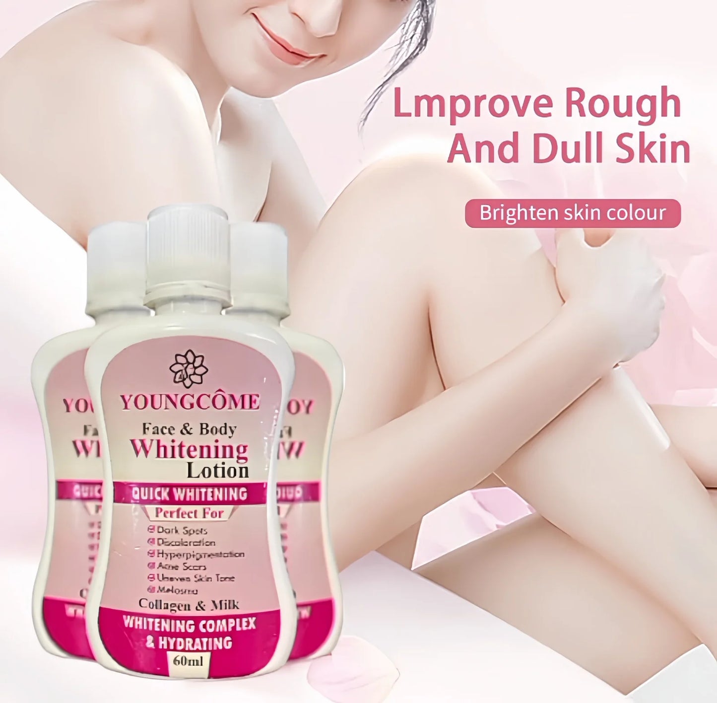 YOUNGCOME 60ml Face Body Whitening Lotion Underarm Brightening Private Underarm Body Cream