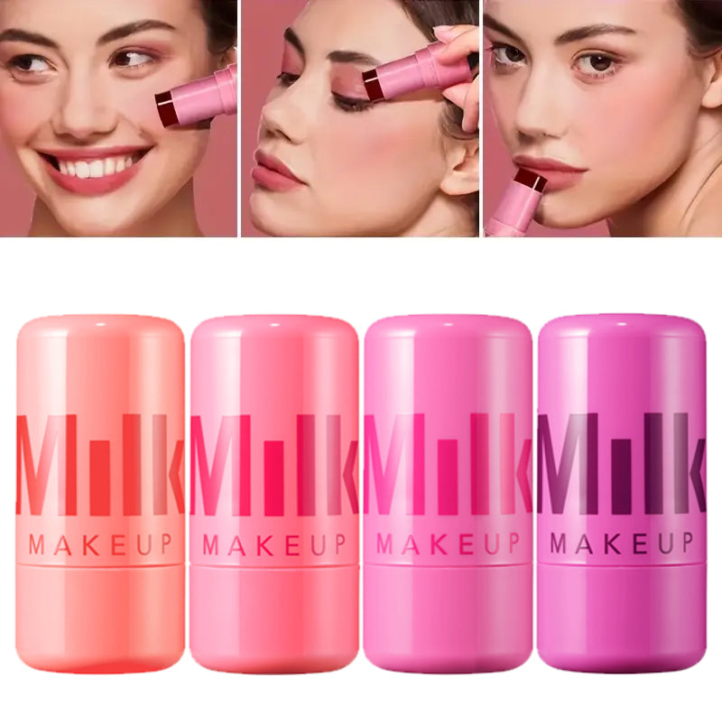 Pack 4 Milk Makeup Blush High Pigment Jelly Tint, Refreshing & Hydrating