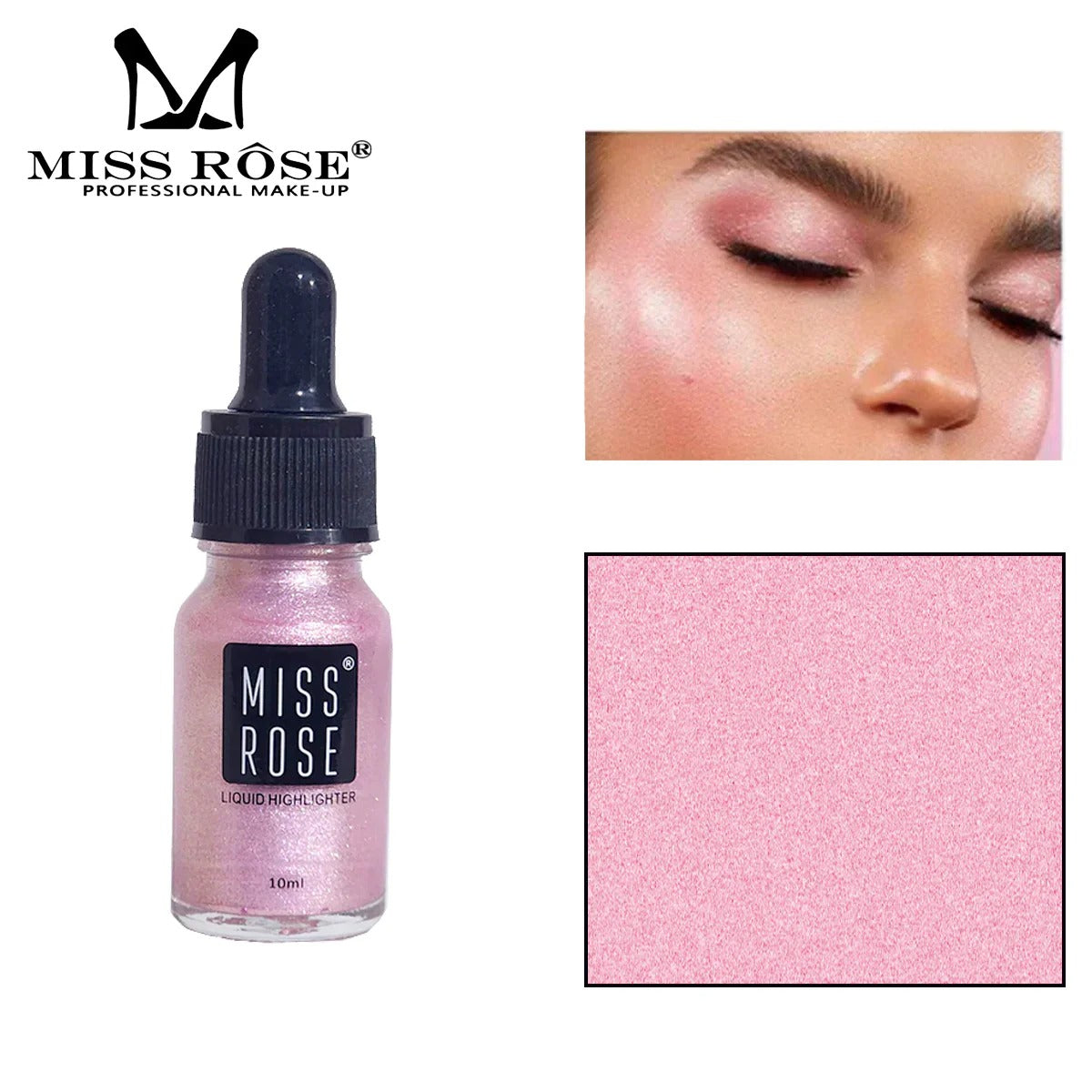 1 Piece Miss Rose High Beam Liquid Highlighter Radiance in Every