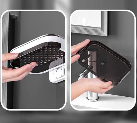 Wall Mounted Soap Holder with Draining Tray Holder For Bathroom | Bar,
