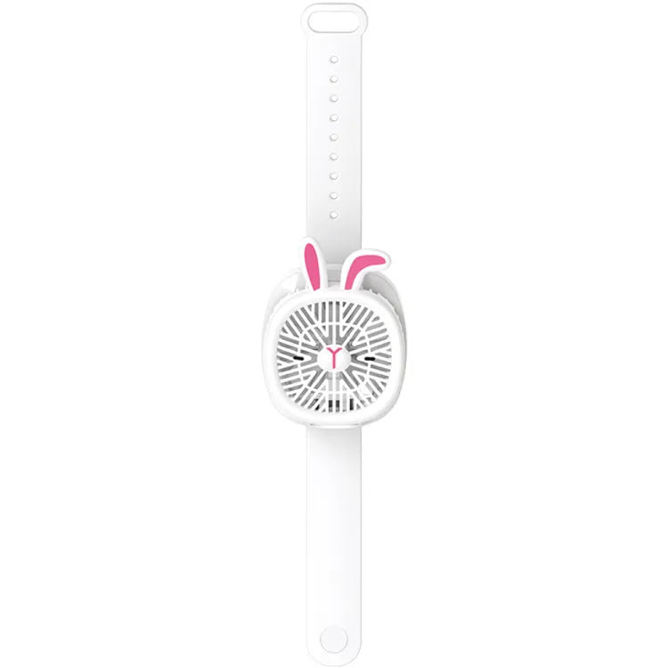 Rechargeable Portable Cartoon Style Children Watch Fan with RGB Light | Portable