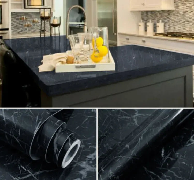 Self Adhesive Marble Sheet Sticker For Kitchen,(60×200) Cupboard, Wall Anti Oil