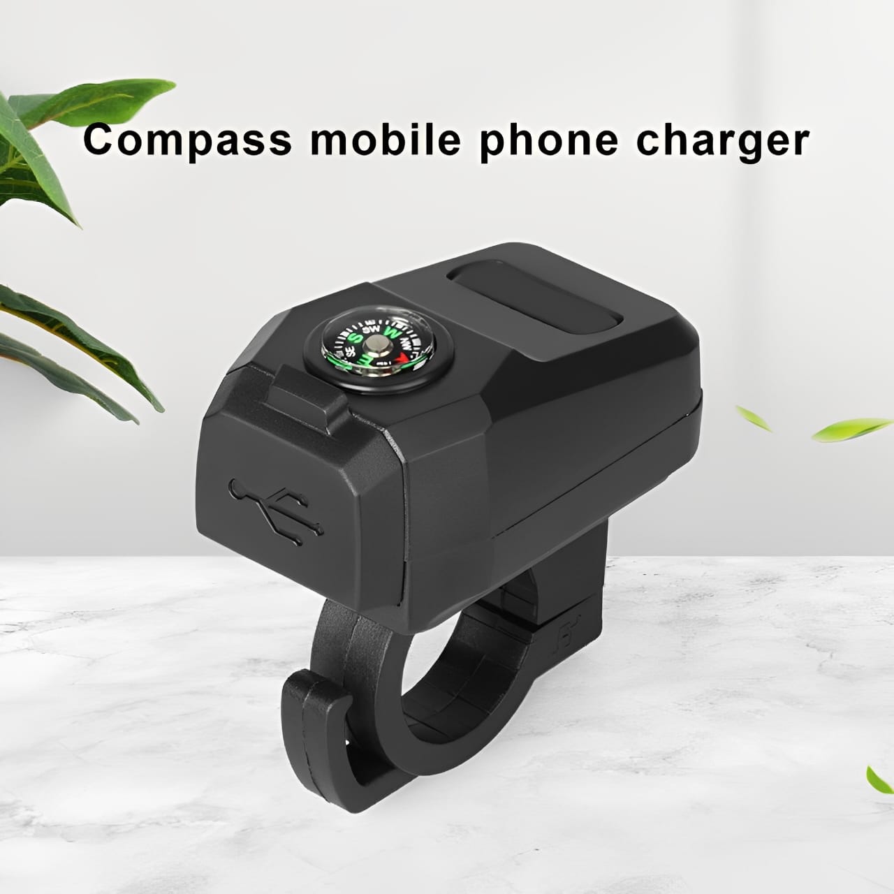Motorcycle USB Charger with Compass Fast Charging, Waterproof, 36-105V Universal