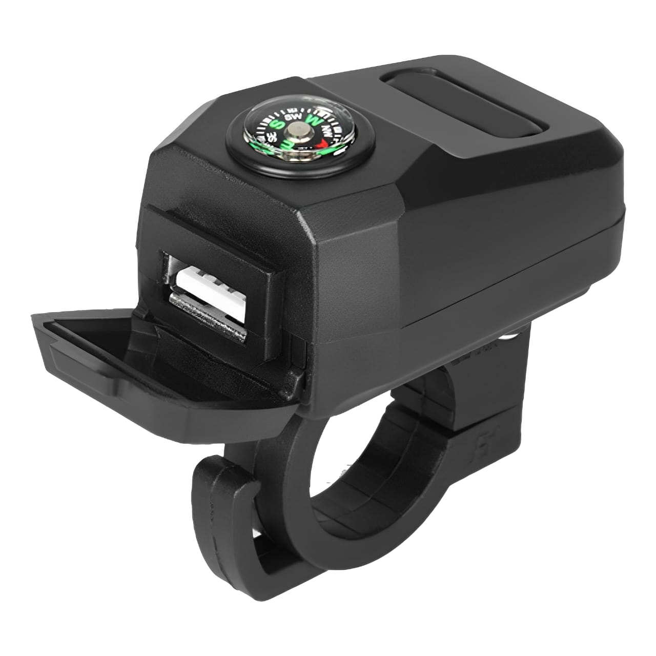 Motorcycle USB Charger with Compass Fast Charging, Waterproof, 36-105V Universal