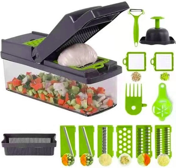 16 IN1 Mandoline Slicer Veggie Food Chopper Vegetable Cutter Tomato Carrot Grater