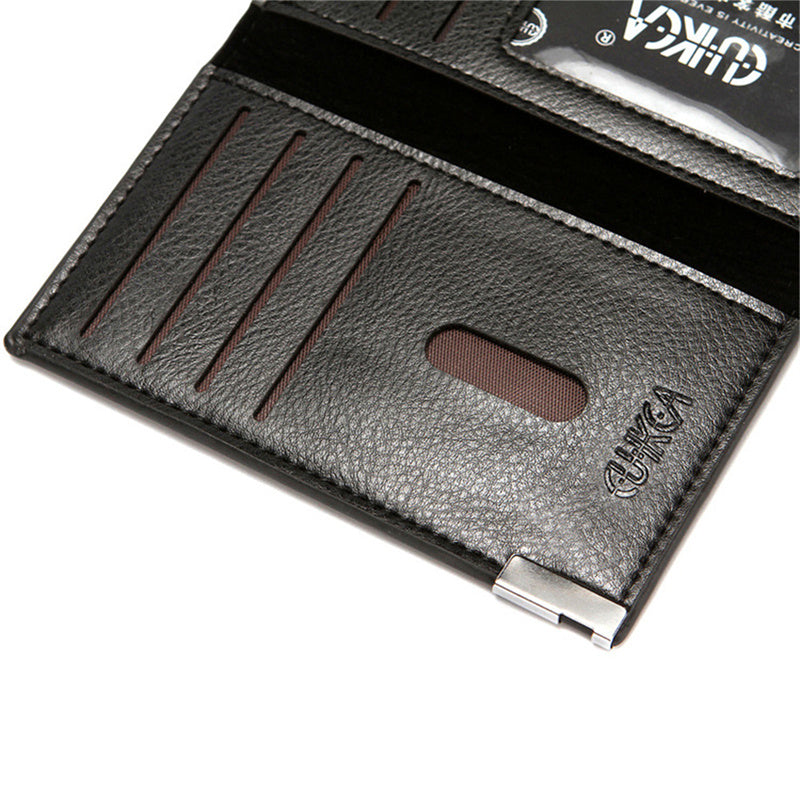 Men PU Leather Wallet Business Clutch Bag Multi Card Slot Credit Card