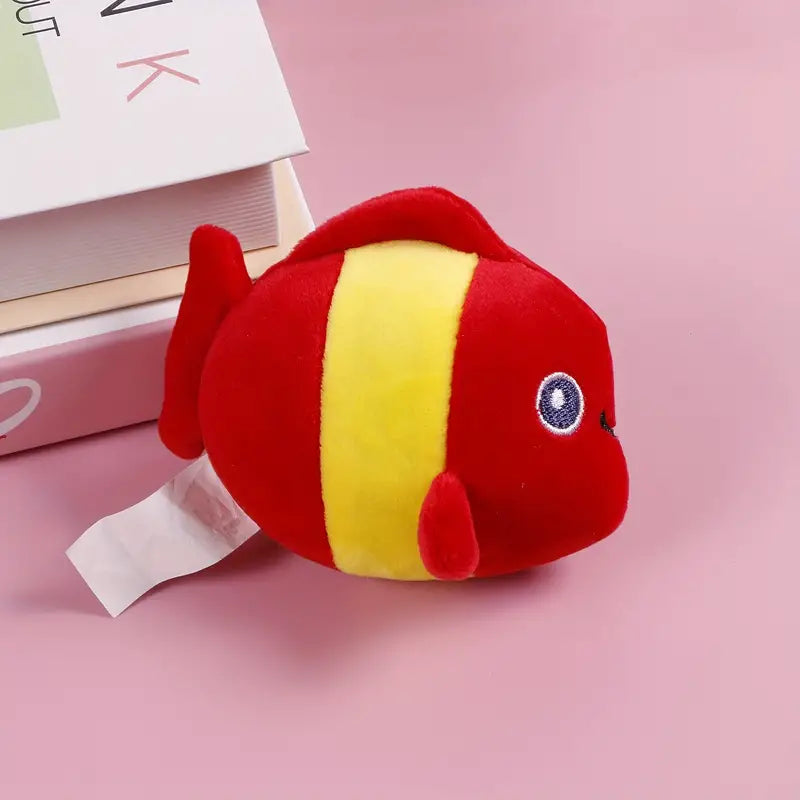 Clownfish Design Pet | Smiling Stuff Fish Squeaky Plush Toy - 20cm