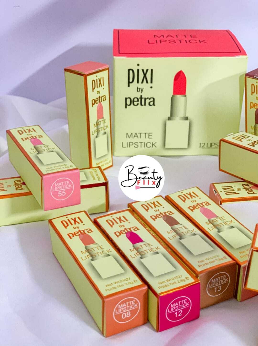 Pixi 12-Color Waterproof & Long-Lasting Lipstick Set - Vibrant, Smudge-Proof Shades for
