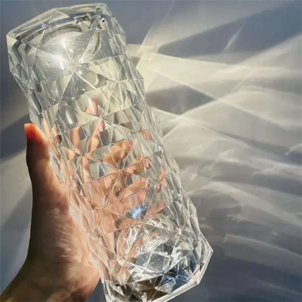 16 Colors Diamond Rose Crystal Touch Lamp Bedside Acrylic Usb Rechargeable Table