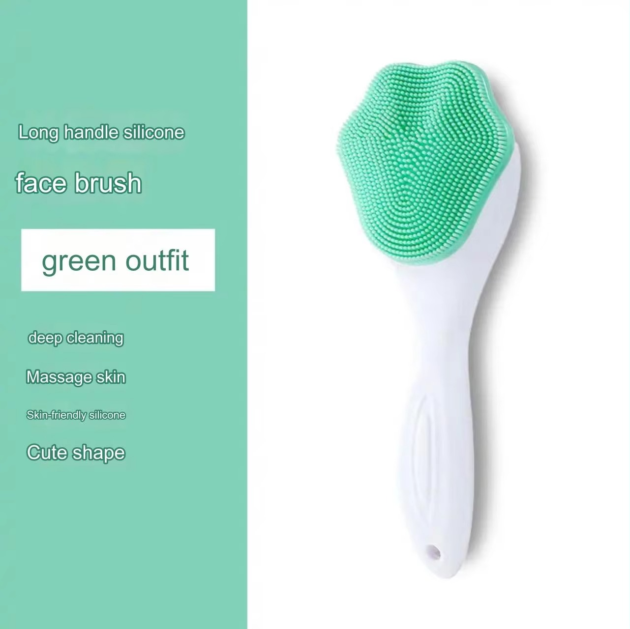 1 pcs Silicone Face Scrubber Exfoliating Brush, Manual Handheld Massager, Facial Cleansing