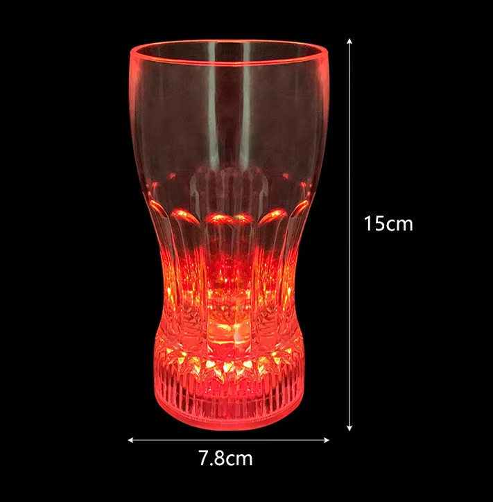 Plastic LED Flashing Cup LED Light up Beer Cup Water Hanging Glass