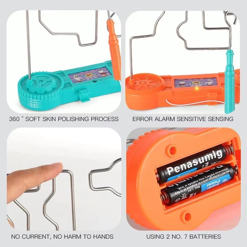 Bump Maze, Montessori Toy Electric Wire Maze Roller Game Touch Maze Puzzle
