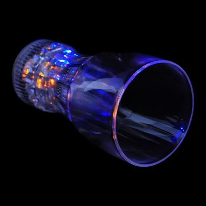 Plastic LED Flashing Cup LED Light up Beer Cup Water Hanging Glass