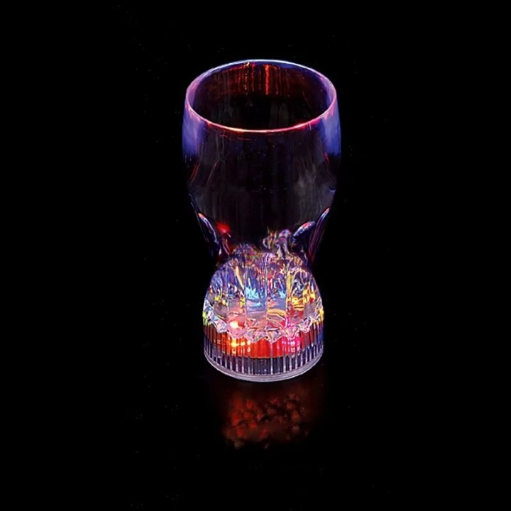 Plastic LED Flashing Cup LED Light up Beer Cup Water Hanging Glass