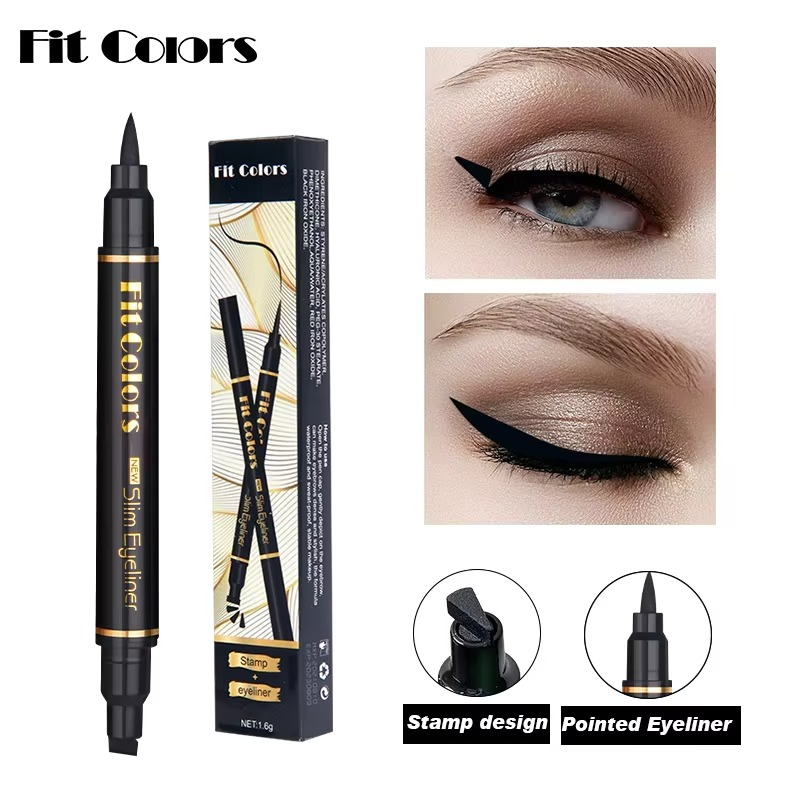 2 in 1 Winged Stamp Liquid Eyeliner Pencil Waterproof Fast Dry Lasting