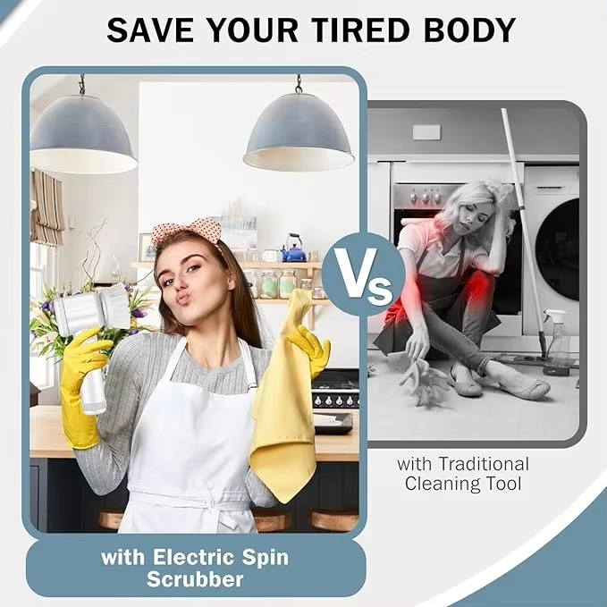 Magic Brush Wireless Battery Cleaning Brush Bathtub Tile Professional Cleaning Brush Rechargeable