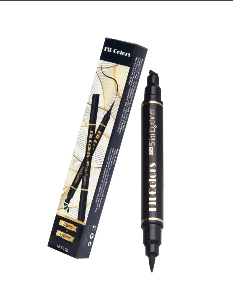 2 in 1 Winged Stamp Liquid Eyeliner Pencil Waterproof Fast Dry Lasting