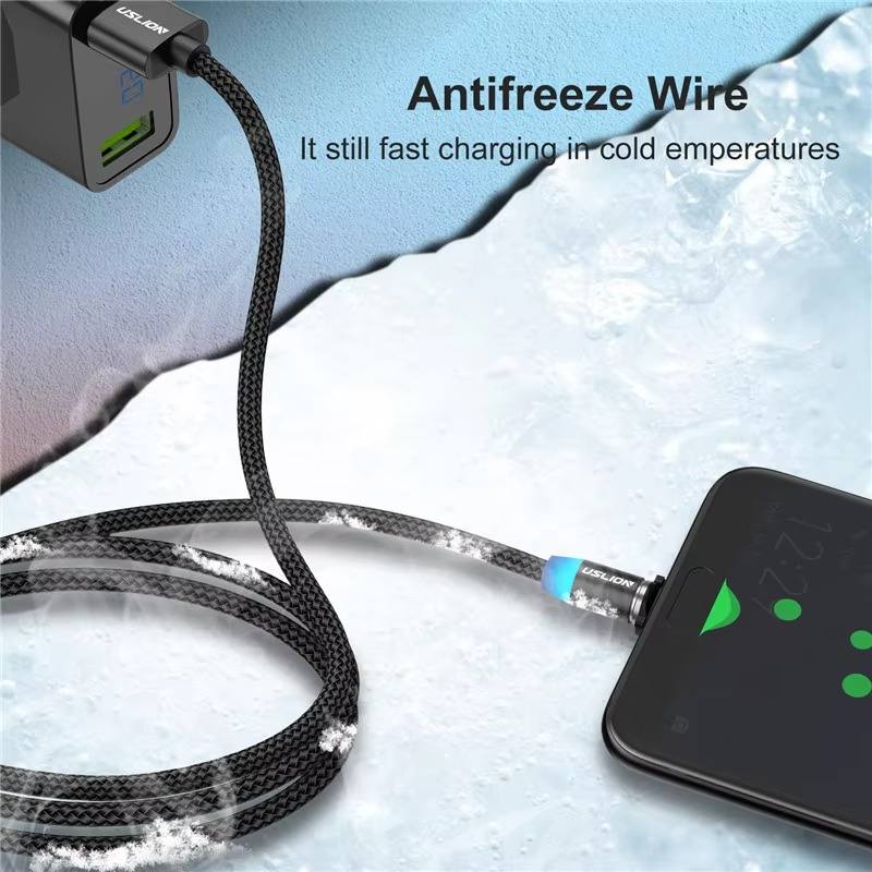 3-in-1 Magnetic Fast Charging Cable | Micro USB, Type-C & iPhone |