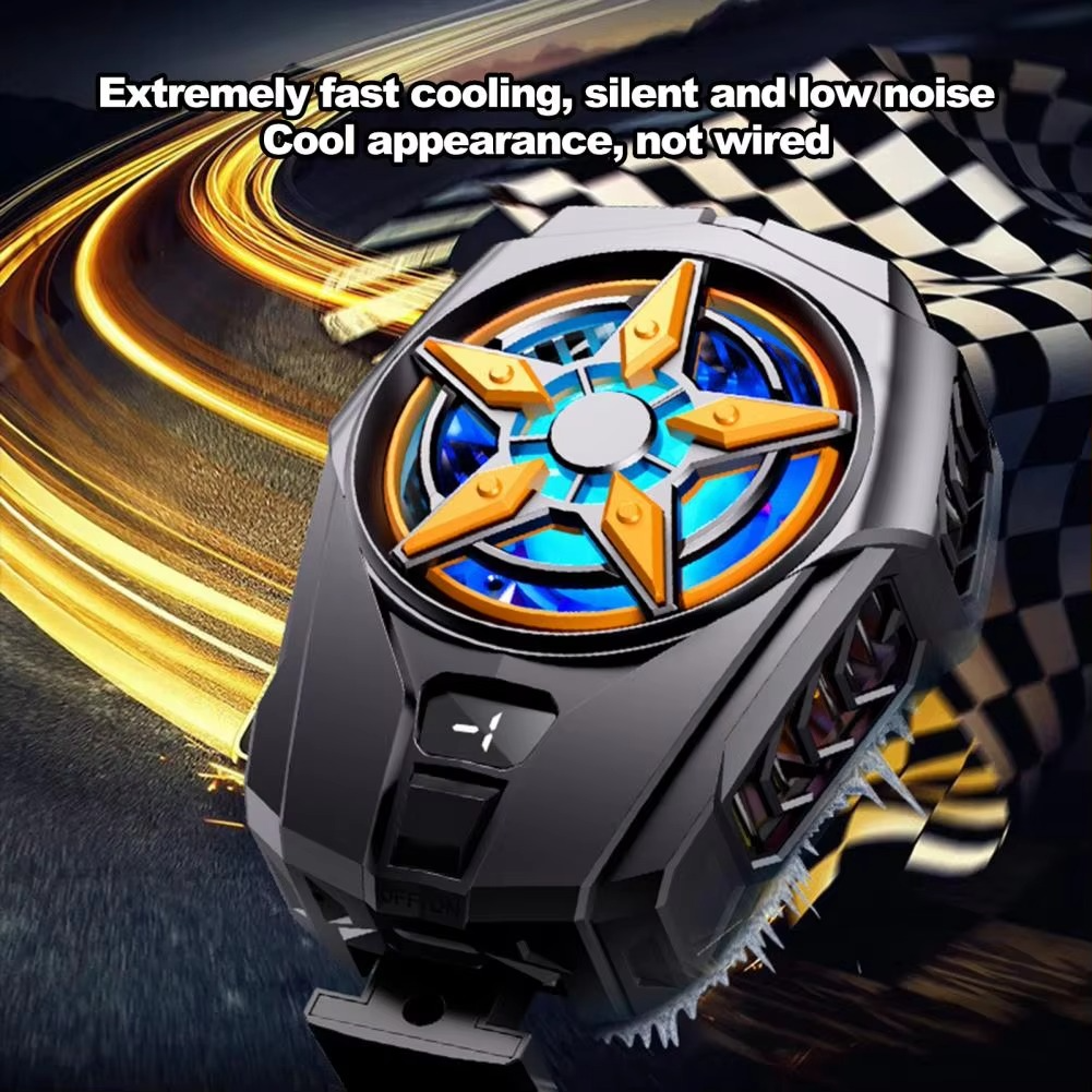 SL09 Practical Phone Cooler Fan, Easy To Carry, Smart Digital Display, Rear