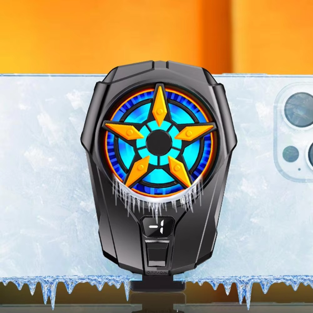 SL09 Practical Phone Cooler Fan, Easy To Carry, Smart Digital Display, Rear