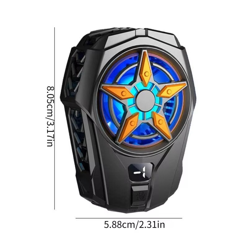 SL09 Practical Phone Cooler Fan, Easy To Carry, Smart Digital Display, Rear