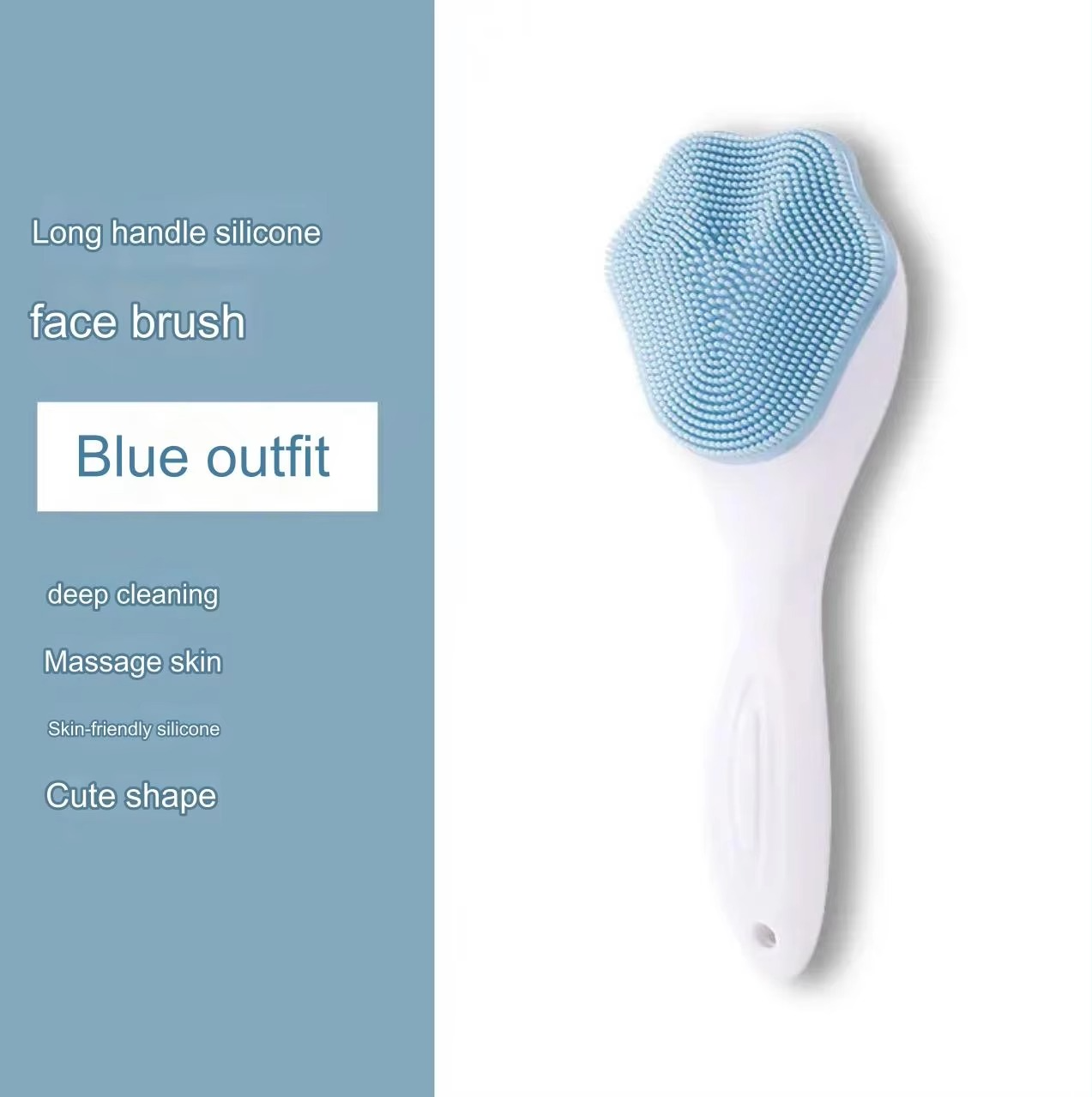 1 pcs Silicone Face Scrubber Exfoliating Brush, Manual Handheld Massager, Facial Cleansing