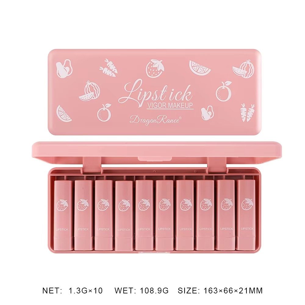 10pcs Dragon Ranee Lipsticks Set Waterproof & Long-lasting | Best Quality Waterproof