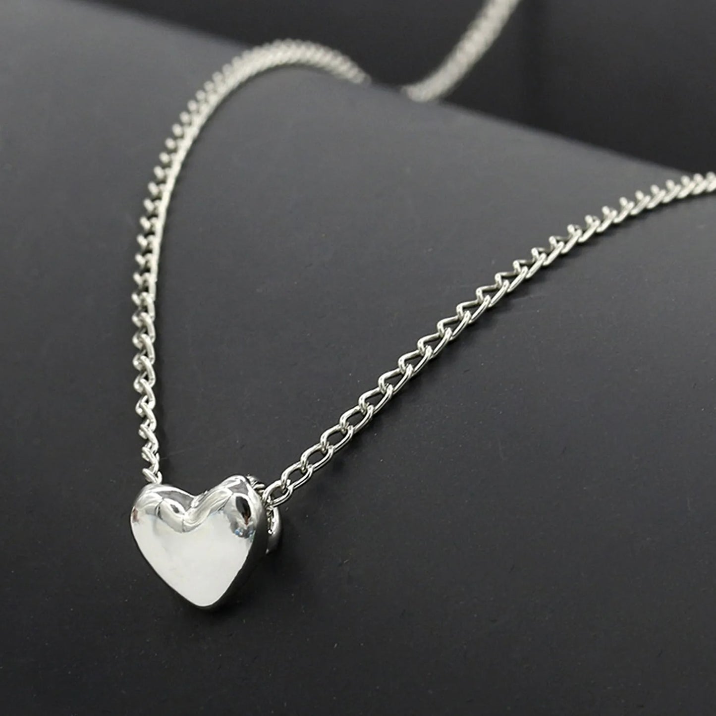Stainless Steel Heart Shape Necklace | Love Heart Pendant Necklace | Girls