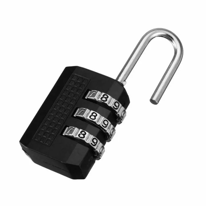 3 Digit Combination Padlock for locker Luggage suitcase Travel bag (Random color)