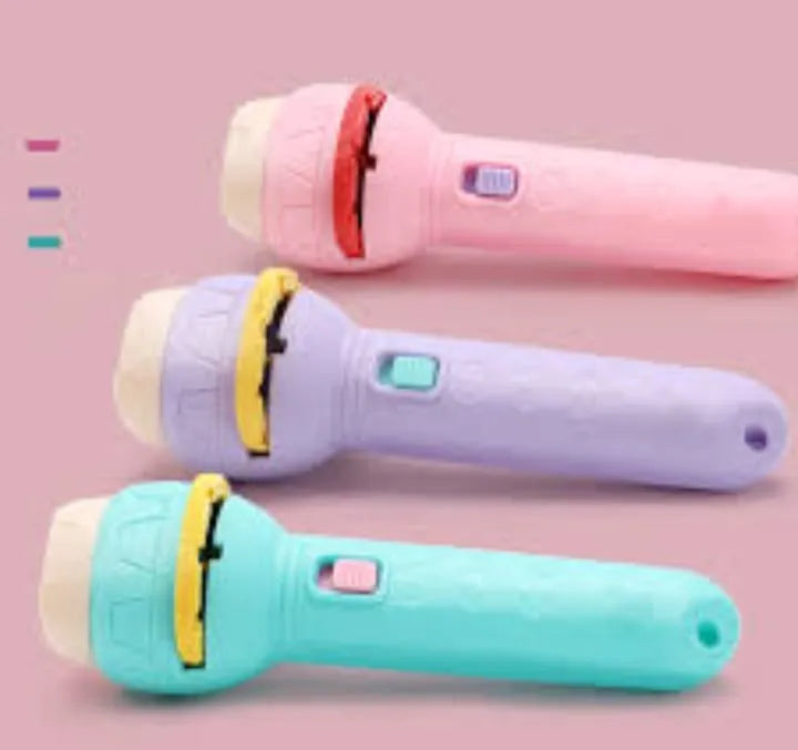 Slide Projector Torch Projection Light,Children's Flashlight Toy Projection Flashlight Early Education Picture